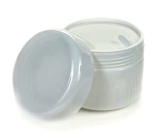 24 New, High Quality, White, 2 oz Cosmetic Jars, with Liners and Dome Lids