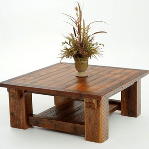 Stony Brooke Rustic Reclaimed Timber Frame Coffee Table