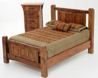 Barnwood Panel Style Bed