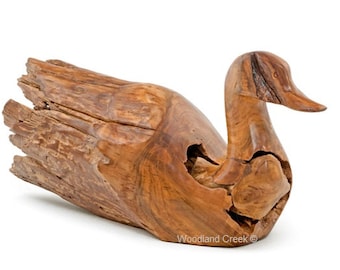 Carved Driftwood Duck