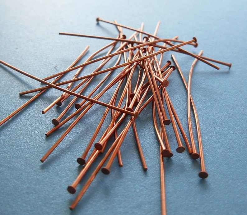 50 Pure Copper Head Pins 2 Inch 50mm 21g 22g Small Flat Etsy