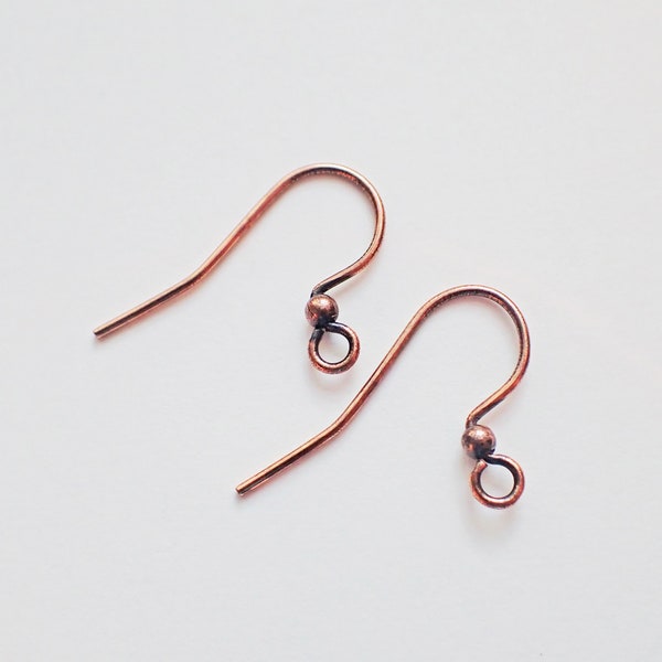 Antique Copper Earwires Etsy