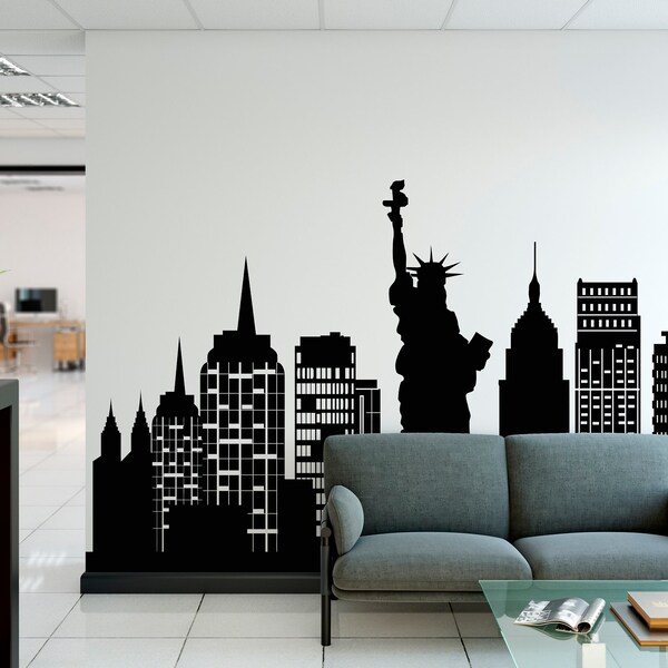 New York Wall Decal Etsy