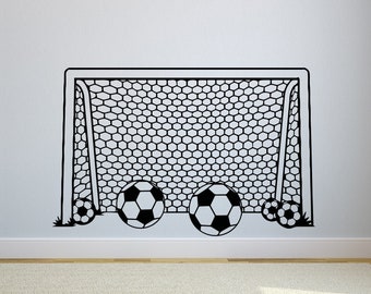 Soccer Goal Wall Decal: Sport Theme Vinyl Stickers Q164