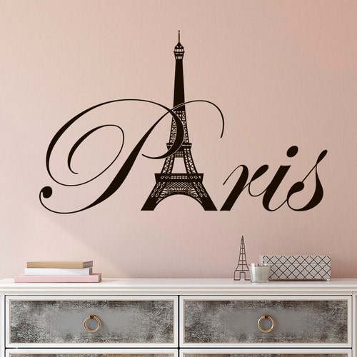 Paris Eiffel Tower Vinyl Wall Decal Paris Theme Bedroom Etsy Australia
