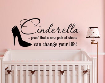 Cinderella Proof That New Pair Shoes Disney Girl Room Kid Baby | Etsy