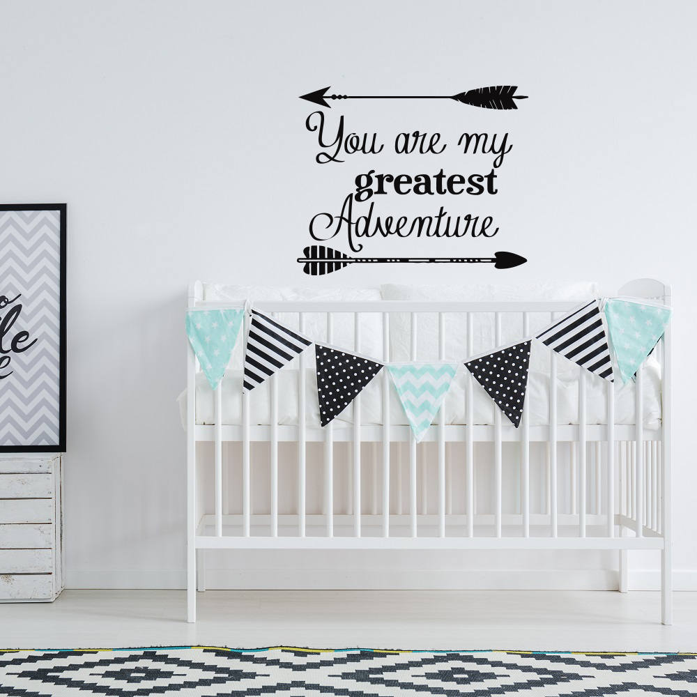 Nursery Wall Quote You Are My Greatest Adventure Arrows Wall Etsy