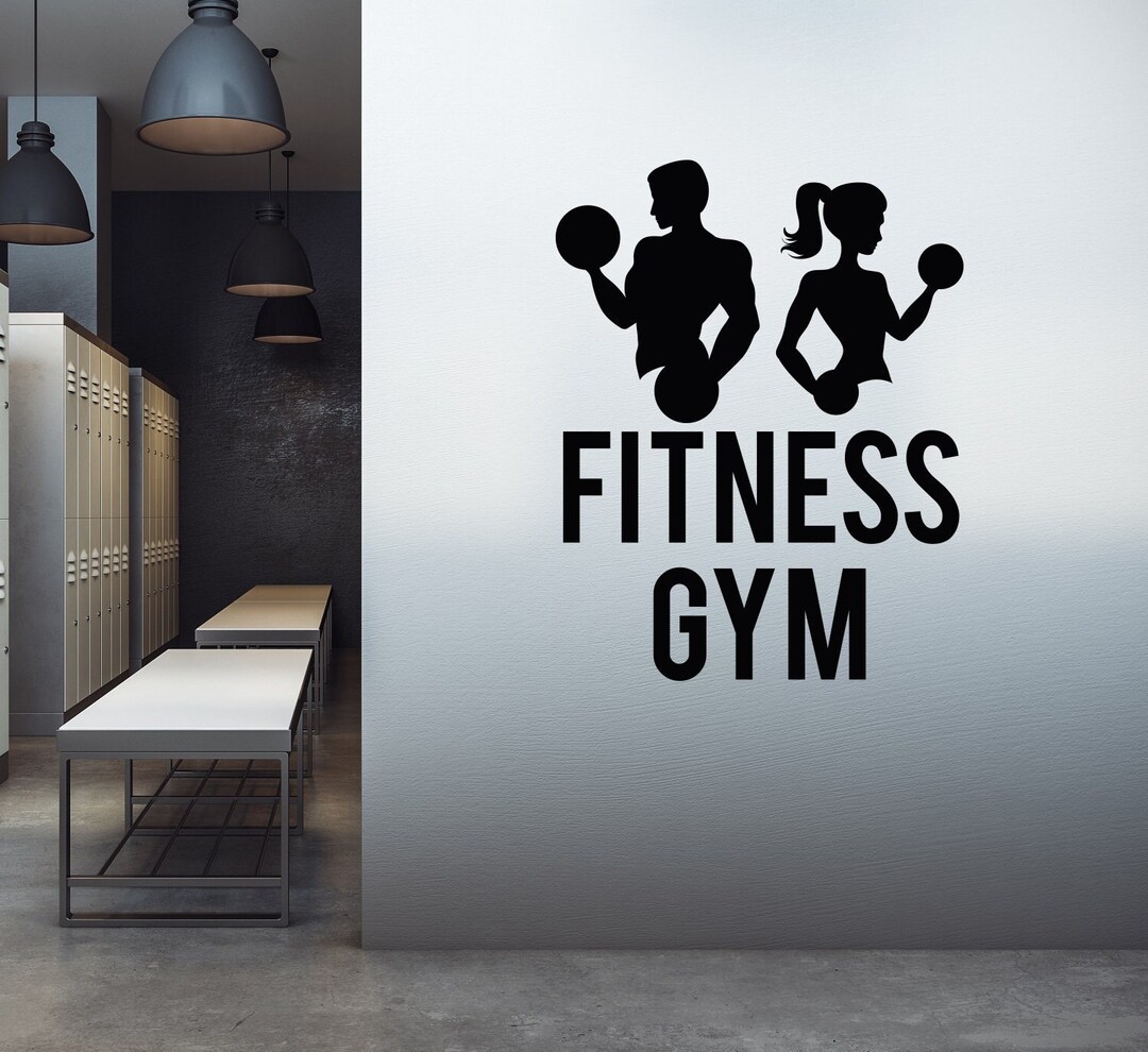 Fitness Gym Wall Decal Gym Wall Sayings Cross Fit Wall Art Etsy