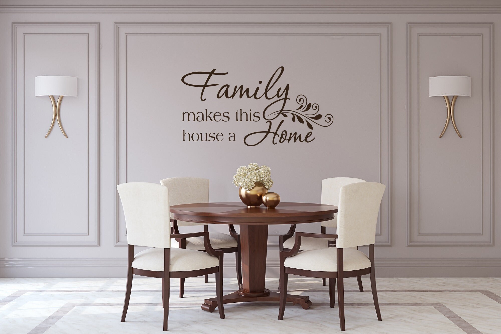 Family Makes This House A Home Wall Decal, Inspirational Quote Q038 - Etsy, image size:2000x1333
