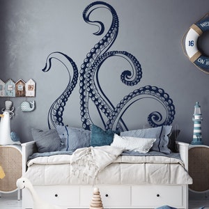 Octopus Tentacles Wall Decal: Removable Vinyl Art F145