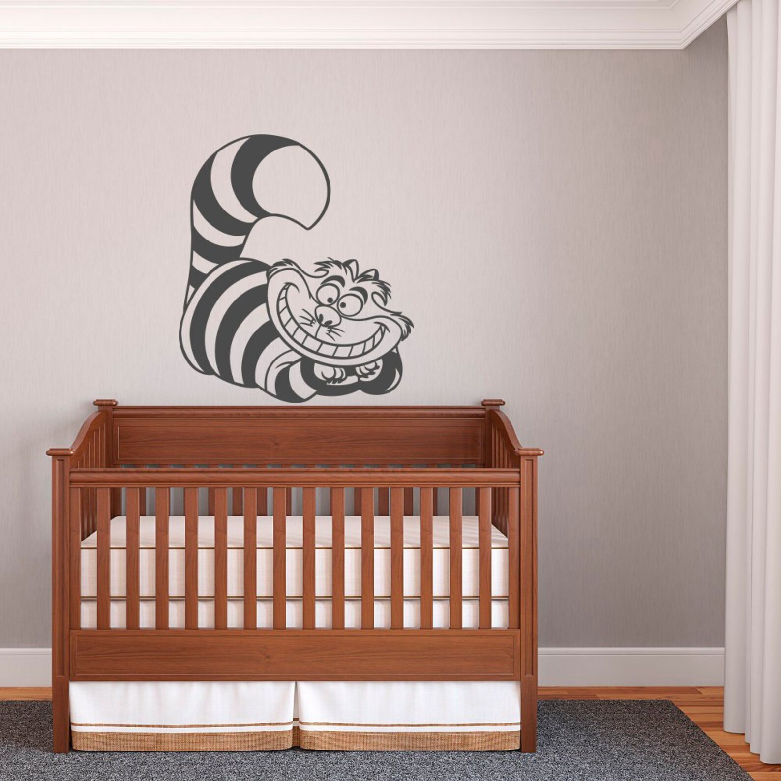 Alice In Wonderland Vinyl Wall Decal Cheshire Cat Wall Decal Etsy