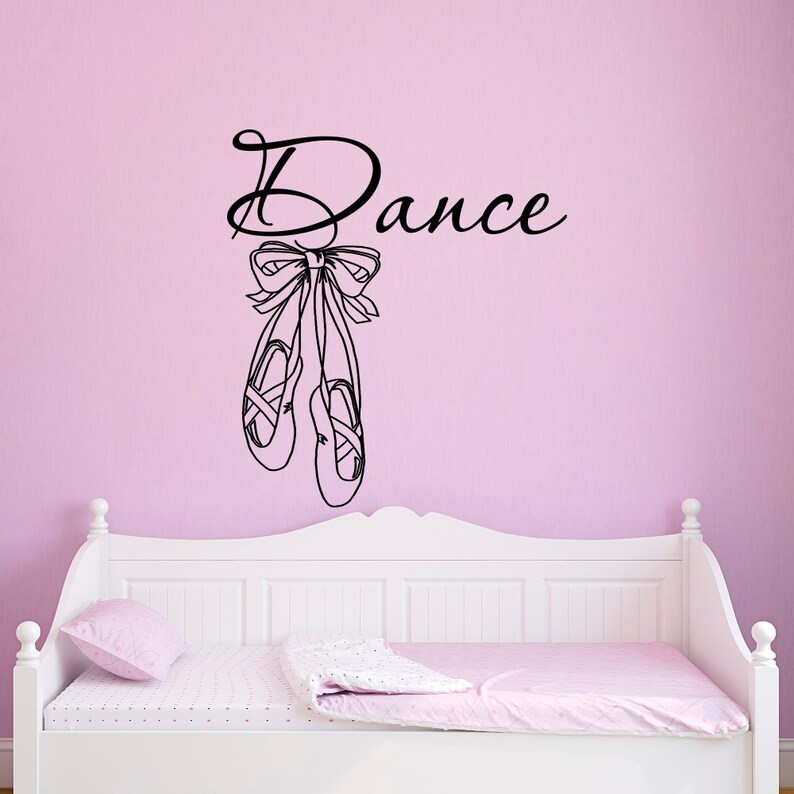 Dance Wall Decals Stickers Ballet Shoes Slippers Ballerina Etsy
