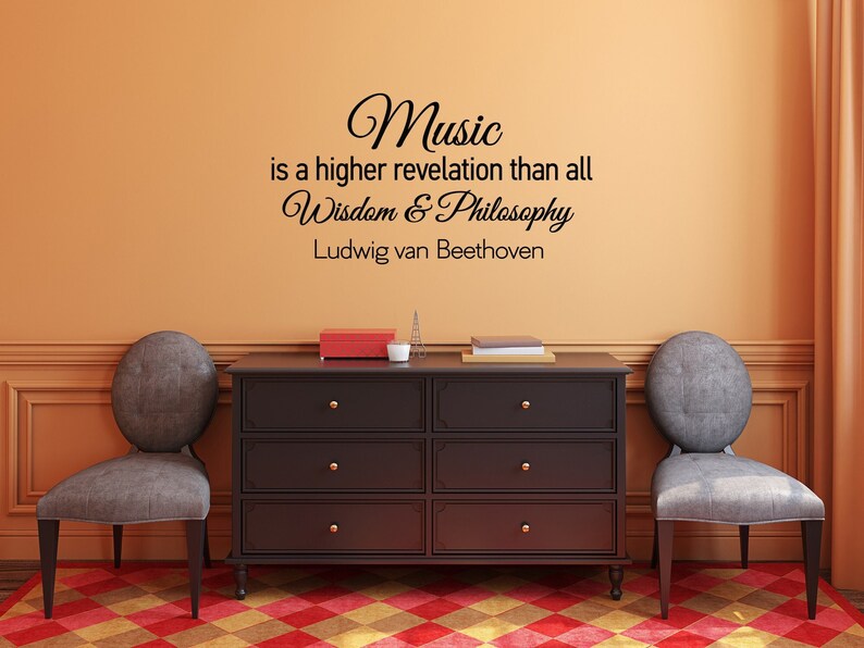 Music Wall Decals Quotes Vinyl Lettering Music is A Higher - Etsy