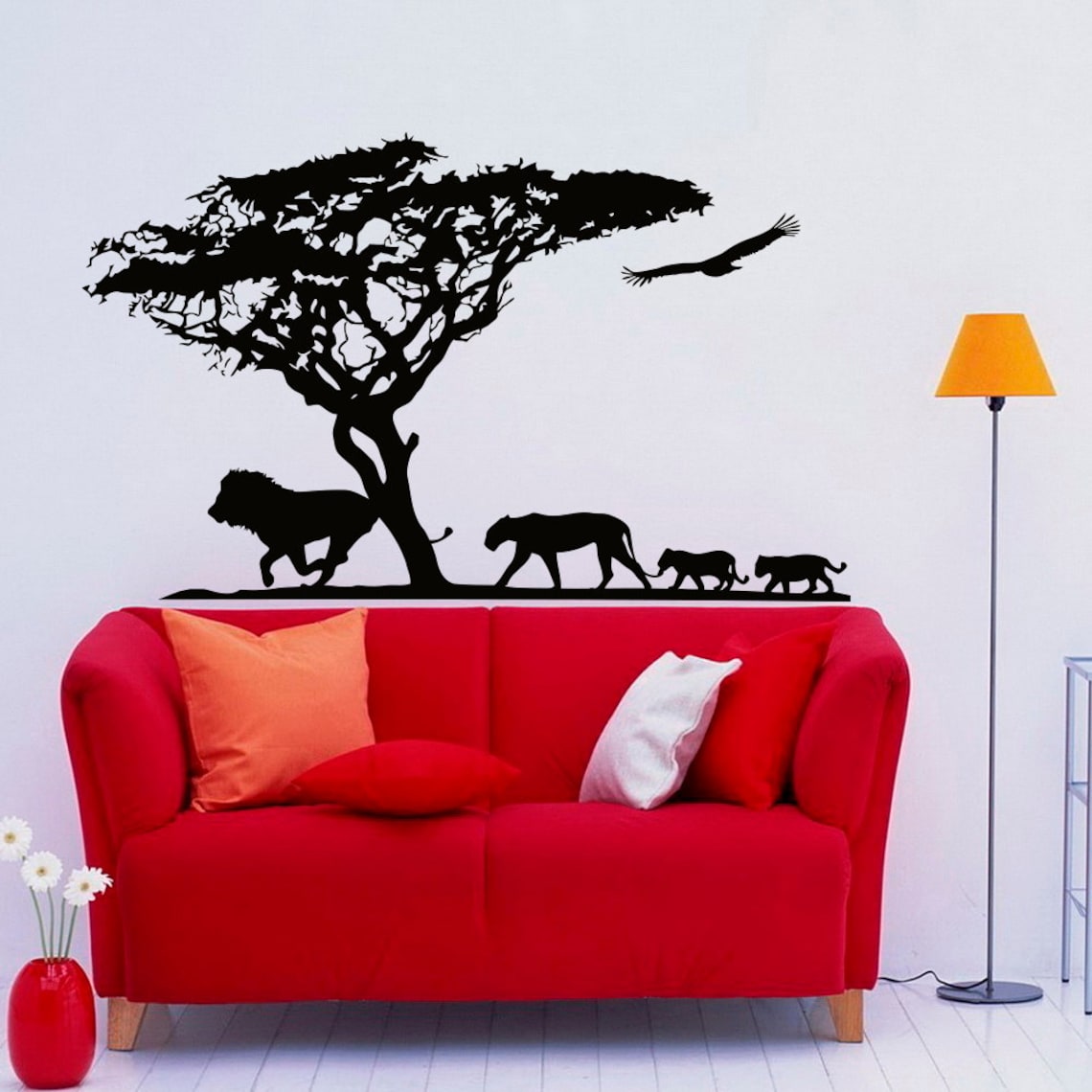 Animal Wall Decal Stickers Safari Nursery Decor Safari Wall Etsy