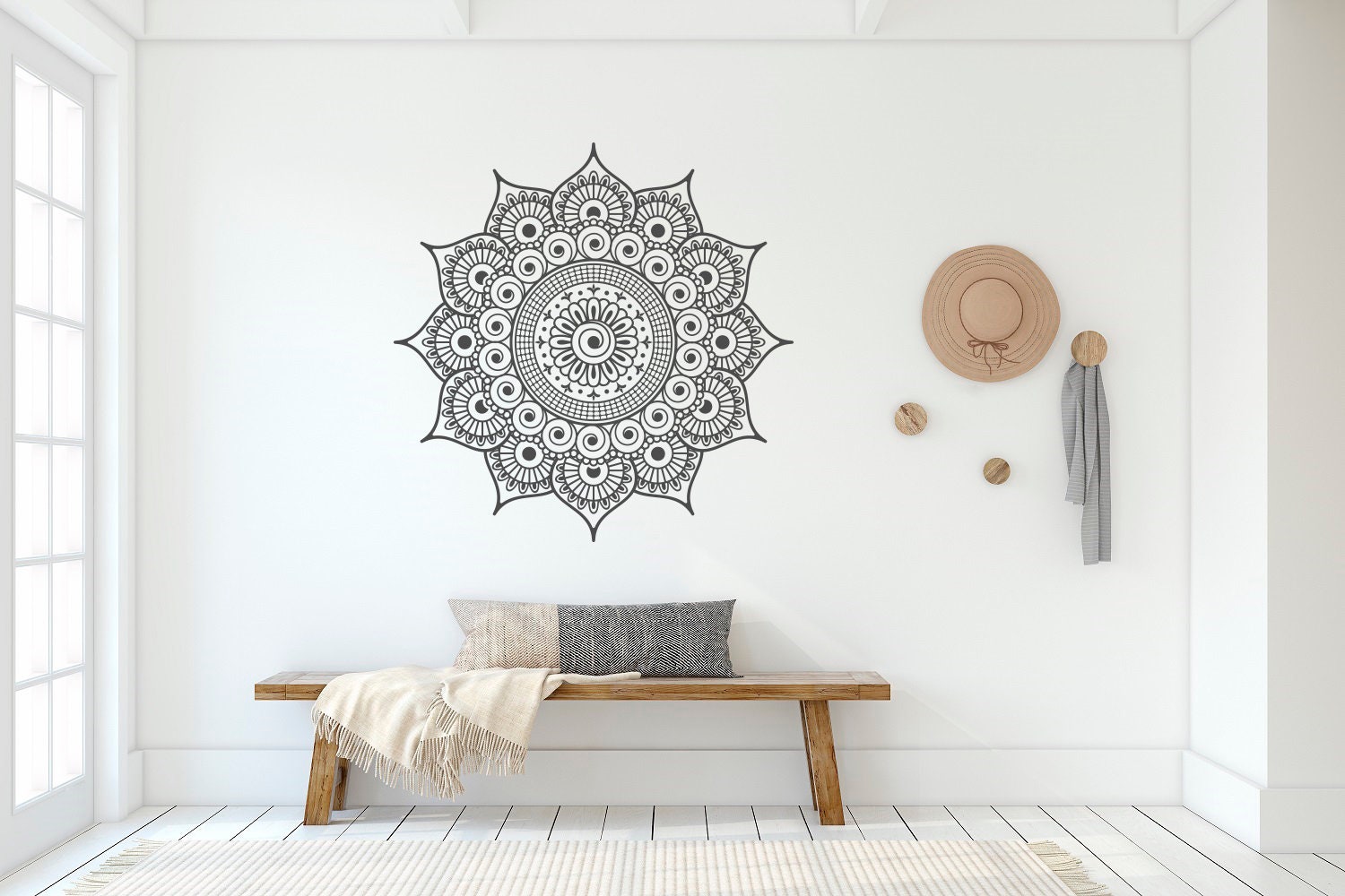 Mandala Wall Art Sticker Boho Chic Decor for Home Studio - Etsy