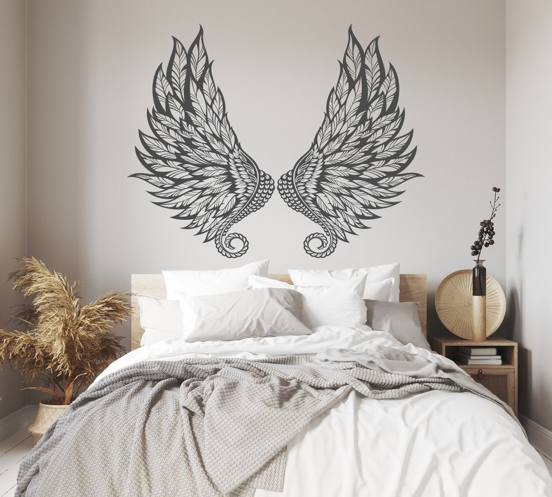 Angel Wings Wall Decal Wings Sticker Angel Wings Wall Art Etsy