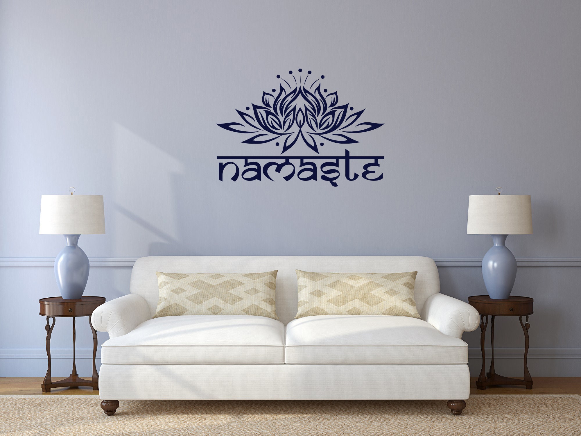 Lotus Flower Wall Decal Yoga Namaste Yoga Meditation Wall - Etsy