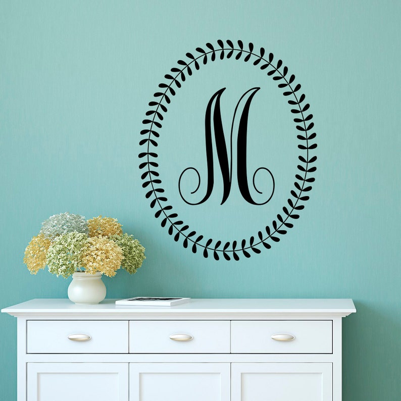 Initial Wall Decal Letters Personalized Initial Letters Etsy