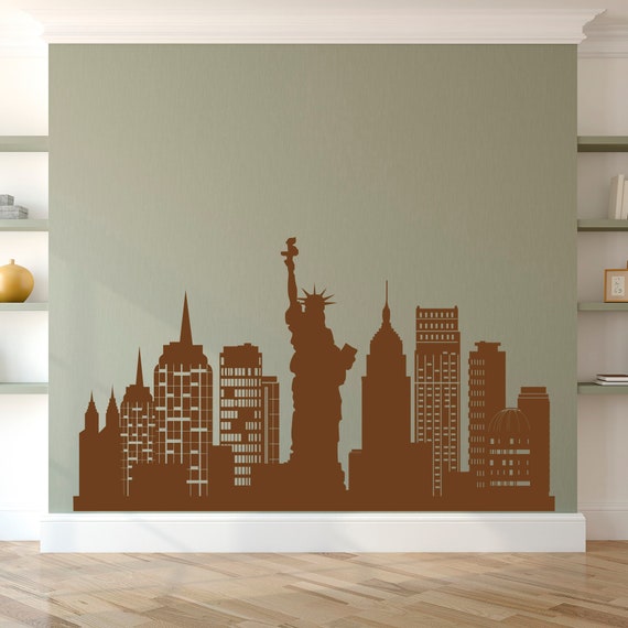 New York Skyline Silhouette Wall Decal