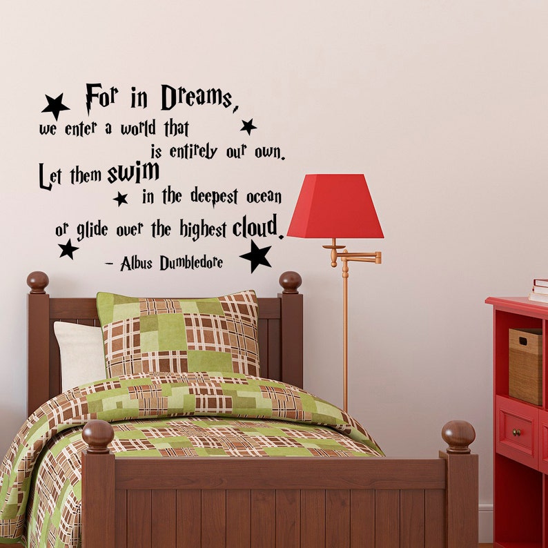 Wall Stickers Harry Potter For In Dreams We Enter world vinyl decal decor Nurser