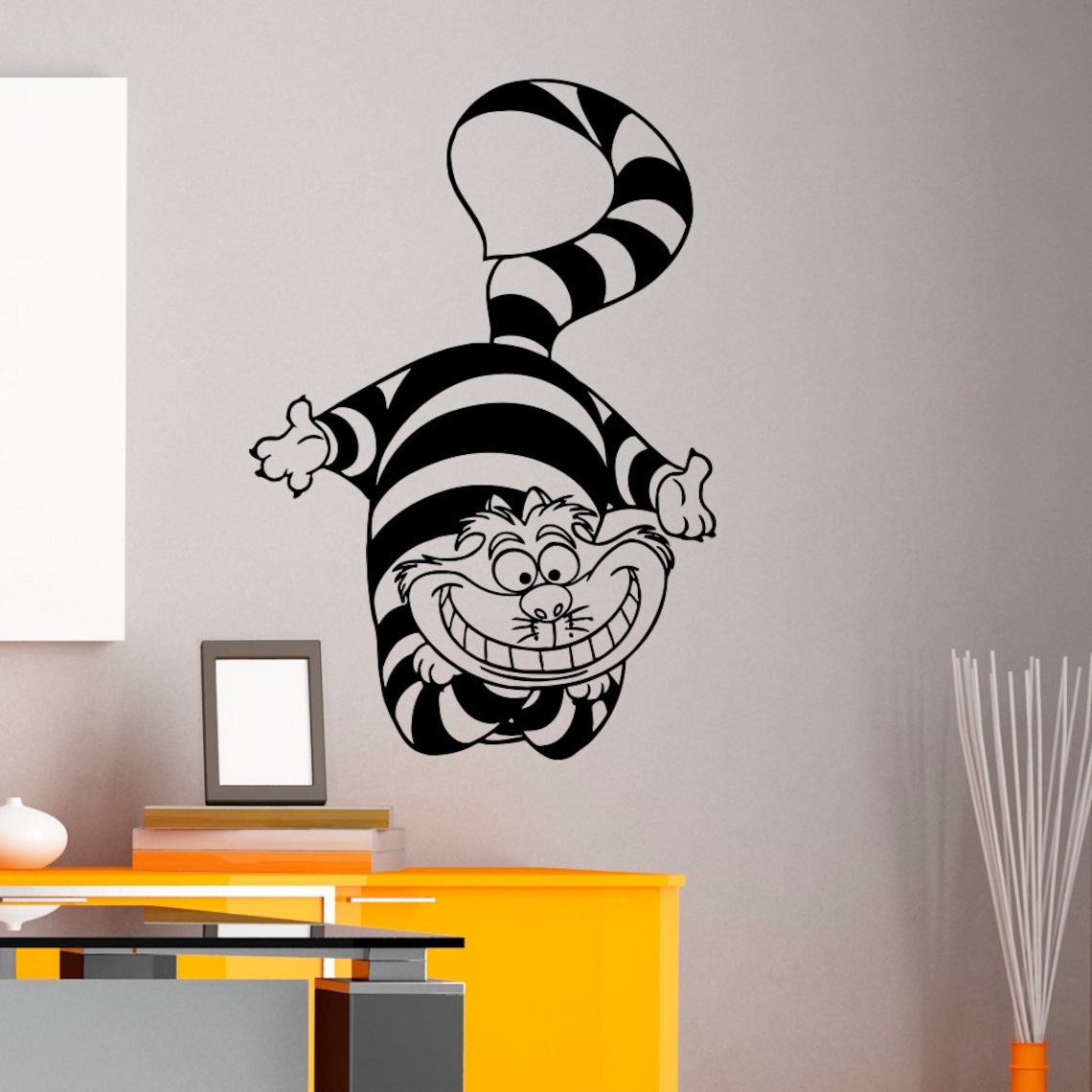 Alice in Wonderland Wall Decal Vinyl Sticker Cheshire Cat Etsy