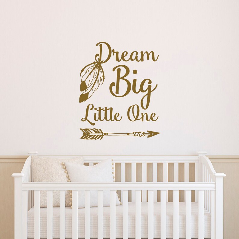 Dream Big Little One Nursery Wall Decal Quote Wall Decal Kids Etsy