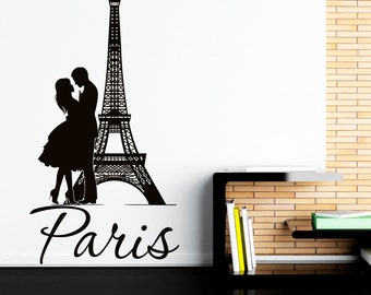 Paris Eiffel Tower Wall Decal - Travel Theme Home Decor for Bedroom & Living Room C076