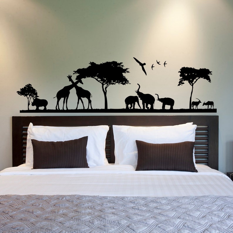 Safari Wall Decal Jungle Wall Decal Animal Wall Decal Etsy