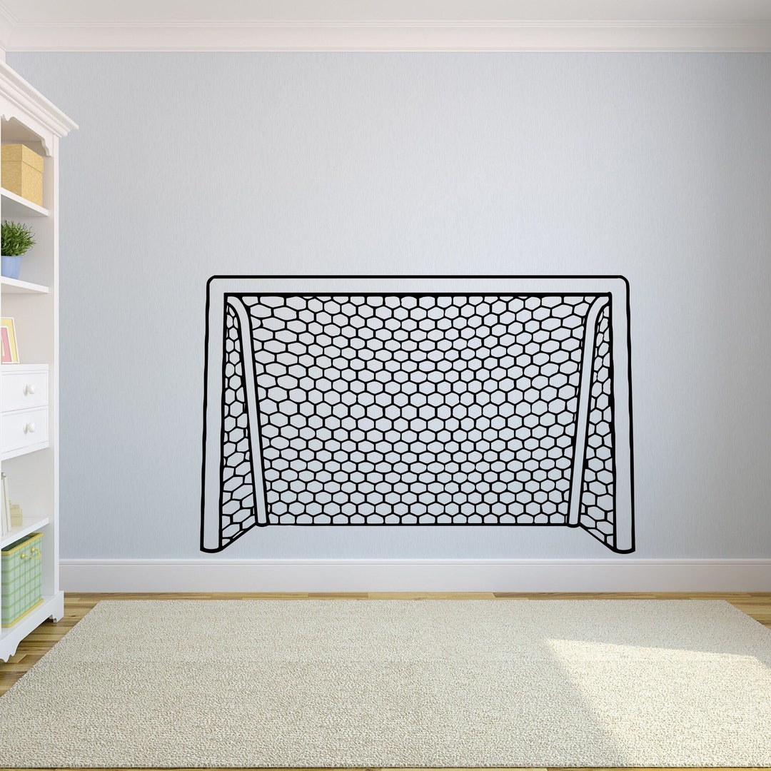 Soccer Goal Wall Decal Vinyl Sticker Sport Themed Decor, Football