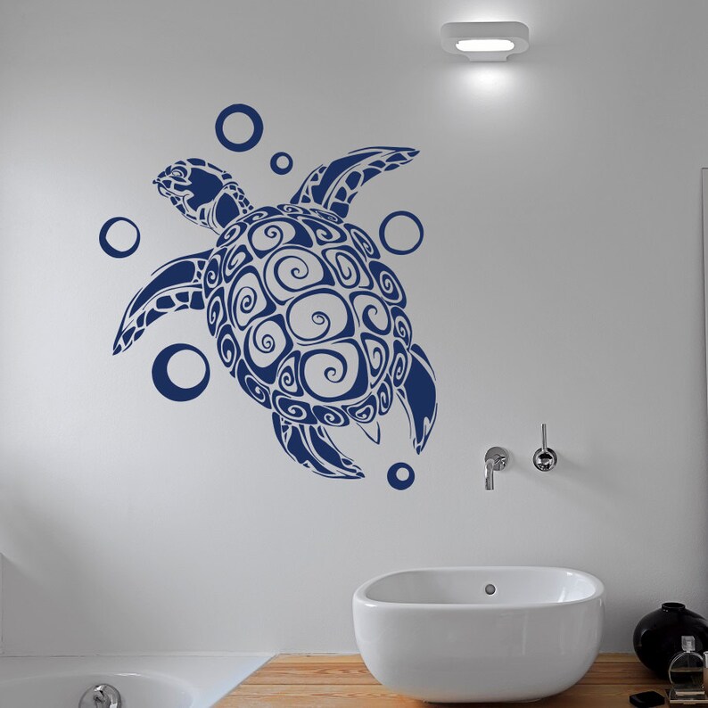 Turtle Wall Decal Sticker Sea Animals Tortoise Shell Decals Etsy