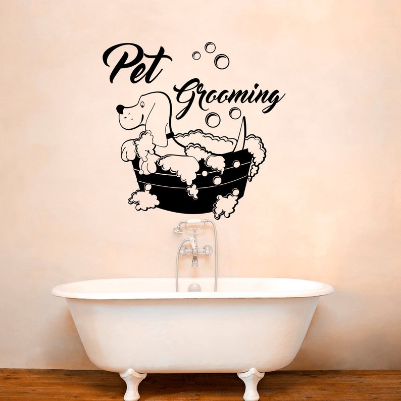 Pet Grooming Salon Wall Decal Mural Dog Grooming Salon Decor Etsy