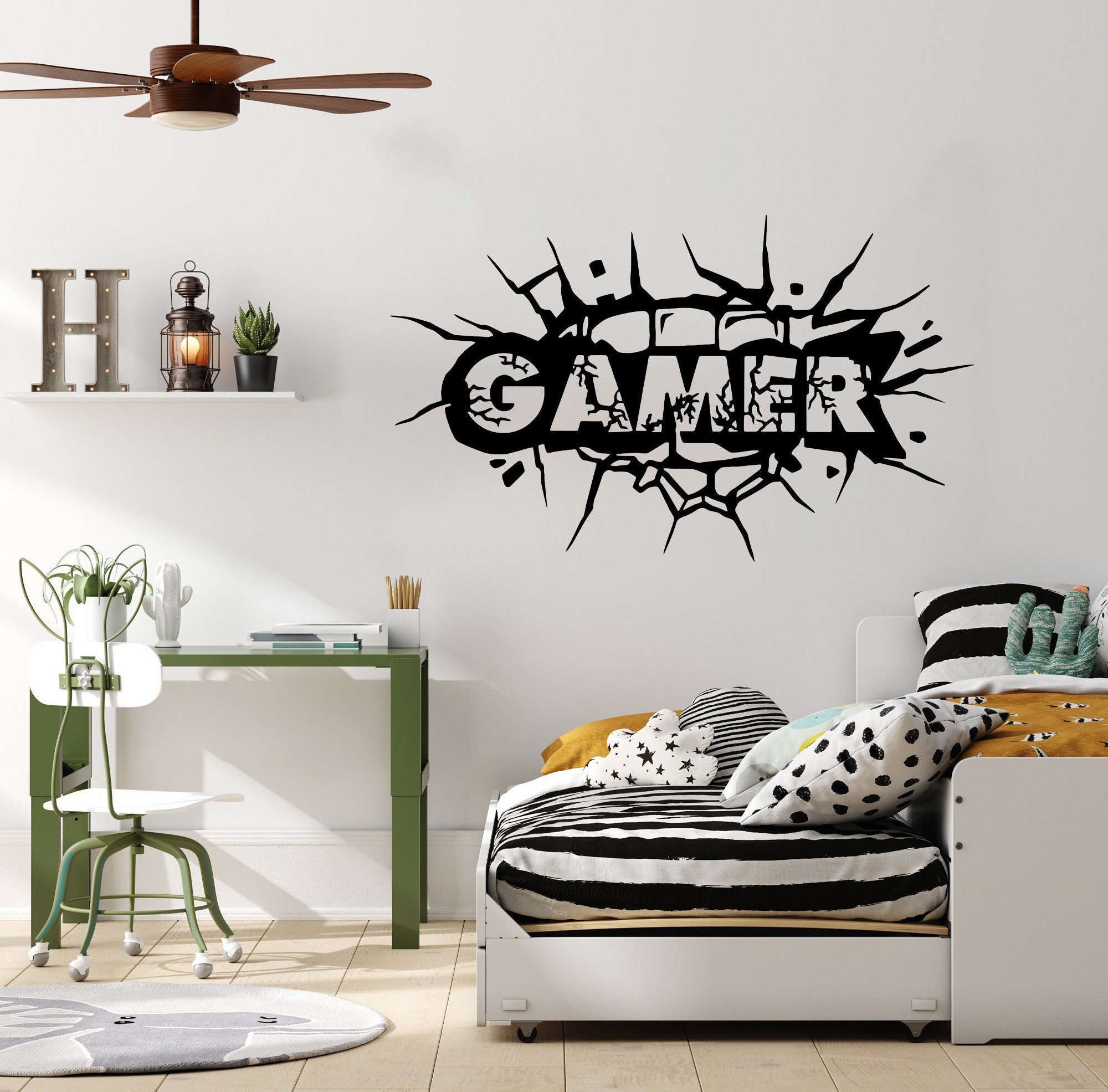 Custom Pc Gamer Decals Gamer Wall Decor Customized Gamer Kids