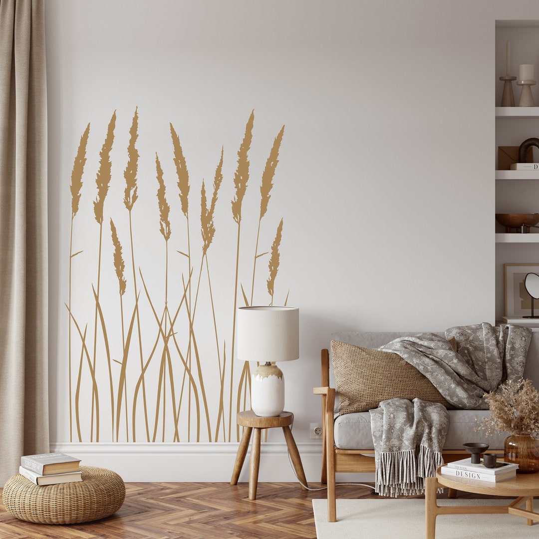 Reeds Wall Decal, Grass Blades Decal, Reeds Vinyl Stickers, Nature