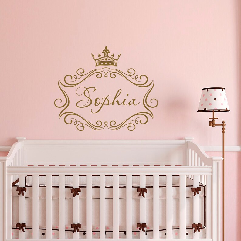 Personalized Girls Monogram Vinyl Wall Decal Sticker Nursery Baby Crib Princess Home Décor Garden - Monogram Wall Decals Nursery Personalized Girls Monogram Vinyl Wall Decal Sticker Nursery Baby Crib Princess Home Décor Garden - Monogram Wall Decals Nursery