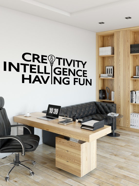 Motivational Office Wall Decal: Success Quote Workspace Decor, Inspirational Teamwork Sticker F102
