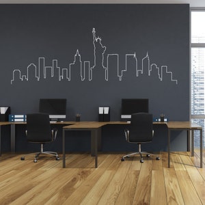 New York Skyline Wall Decal, NYC Silhouette Vinyl Sticker, City Skyline, Cityscape, NYC Art, Home Decor, NY Wall Art, Wall Decals, Gift F121