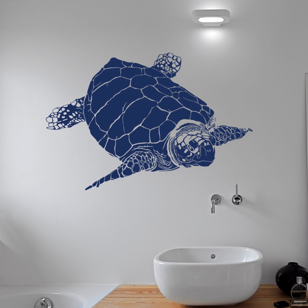 Turtle Wall Decal Sea Animal Tortoise Tortoiseshell Decals Etsy