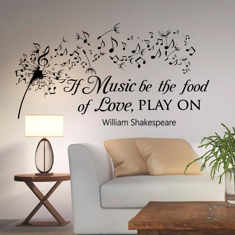 William Shakespeare Quote Print if Music Be the Food of -  Israel