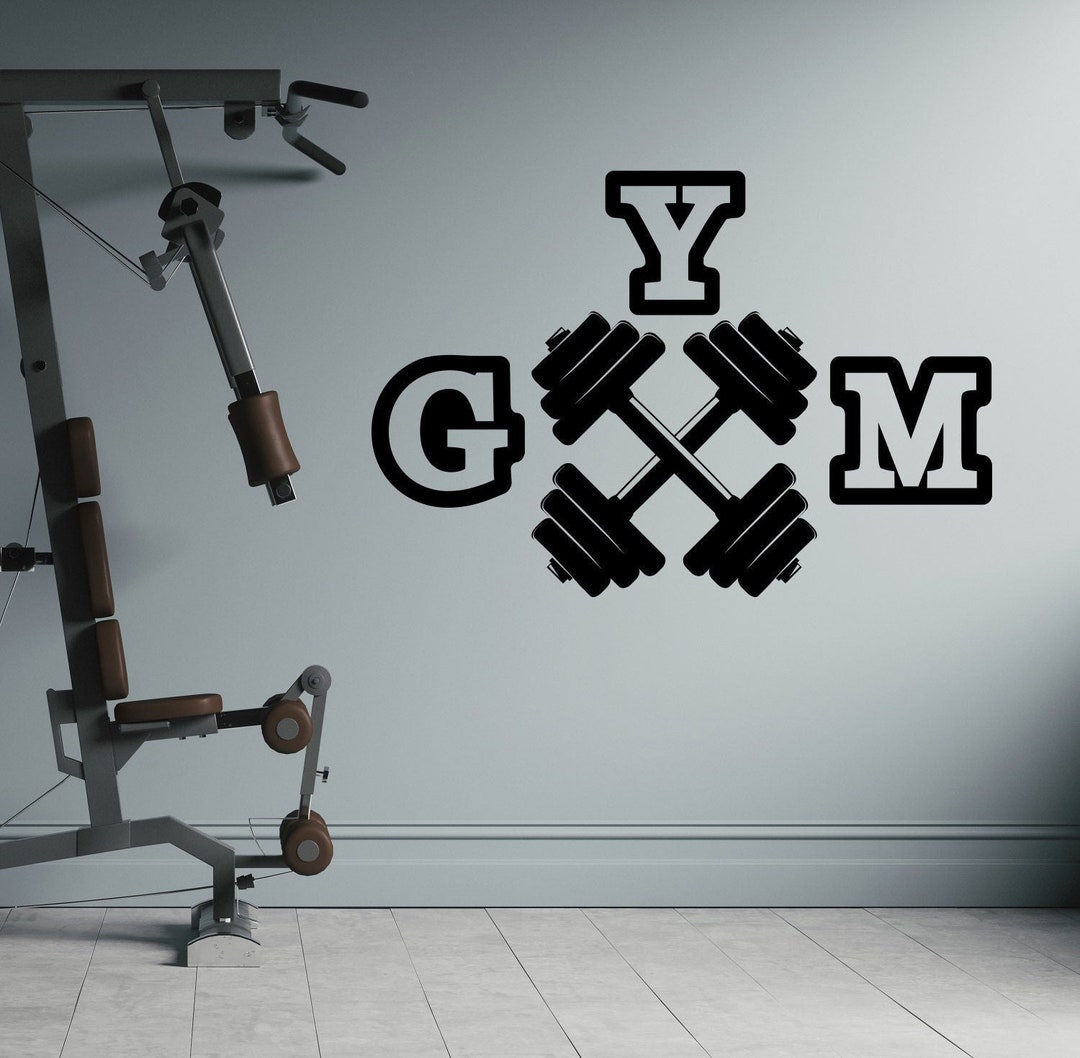 Sport Quote Wall Art, Gym Wall Decal Sayings, Crossfit Wall Art Decal