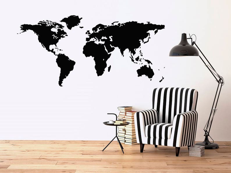 World Map Decal For Wall Large Decals Stickers Travel Removable Sticker Home - World Wall Decal World Map Decal For Wall Large Decals Stickers Travel Removable Sticker Home - World Wall Decal