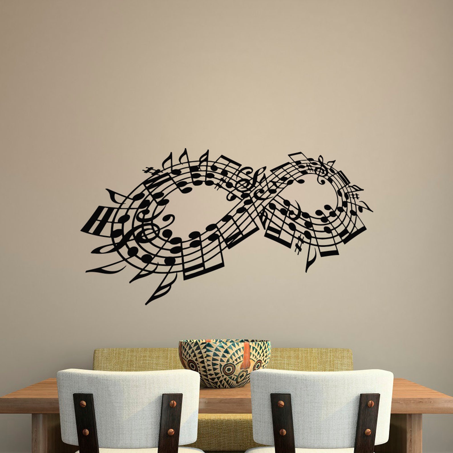 Wall Decal Music Note Decals Music Stuff Infinity Symbol Wall - Etsy