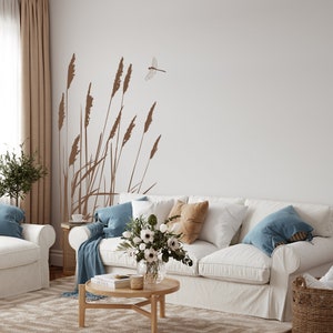 Reeds Vinyl Wall Decal, Long Grass Decal, Nature Wall Sticker, Dried Grass Decals, Grass Blades, Home Decor Wall Art, Reeds Wall Art F104