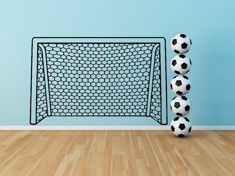 Soccer Goal Wall Decal Vinyl Sticker Sports Wall Decals Murals Etsy