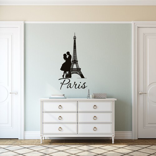 Paris Eiffel Tower Vinyl Wall Decal Paris Theme Bedroom Etsy Australia