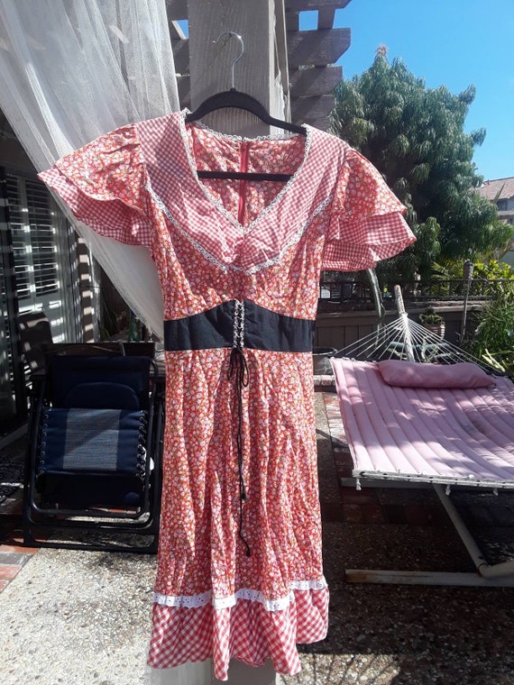 1960s hippie western dress
