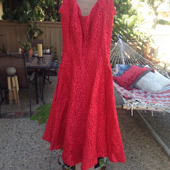 Vintage 50s red dress