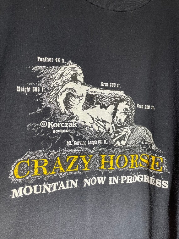 Vintage crazy horse mountain T-shirt - image 2