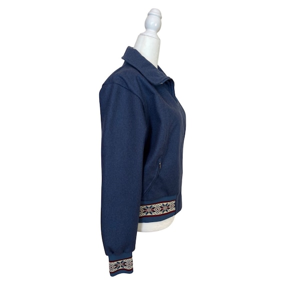 1980s Blue Wool Jacket - image 3