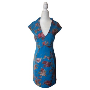 Y2K Betsy Johnson Blue Floral Dress