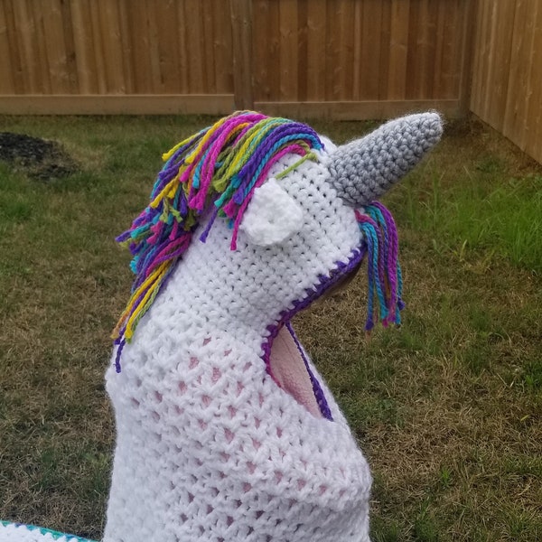 Hooded Crochet Blanket Etsy